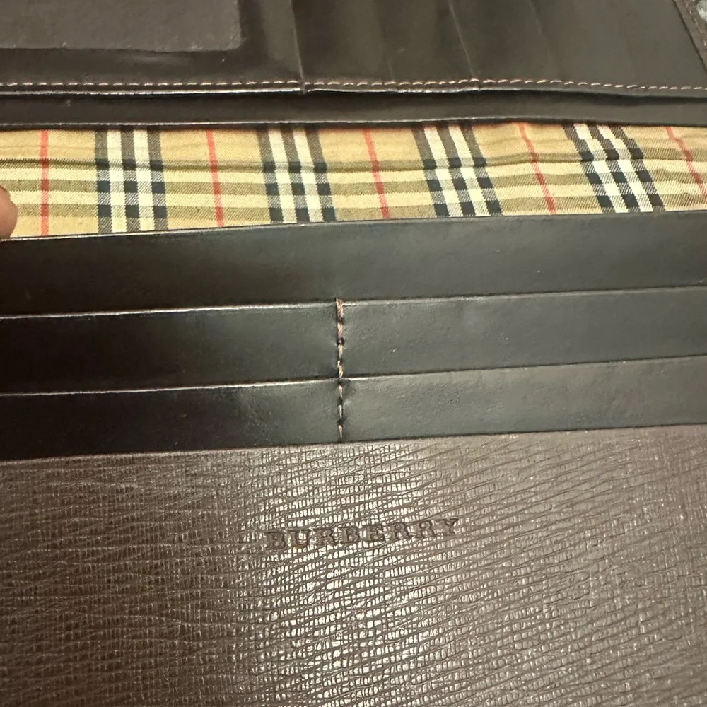 Burberry Dark Brown Leather Clutch - Picture 8 of 16